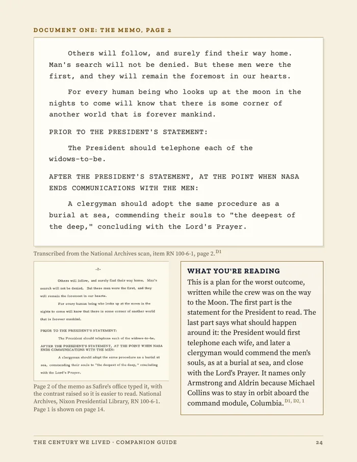 Sample page: In their own words: the documents